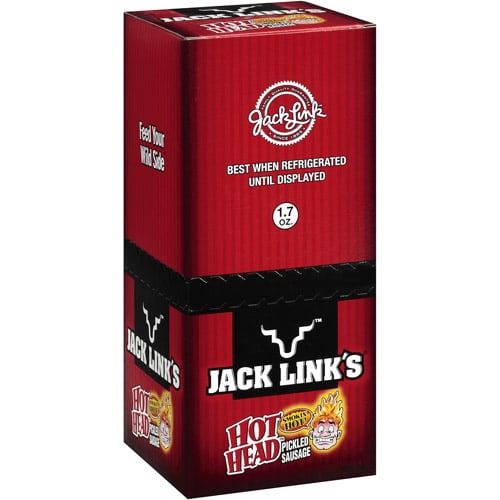 Jack Links Hot Head Pickled Sausage, Smokin' Hot, 1.7oz