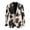 Black Brown Cow Print, variant on Leopard Print One Button Business Sport Coat for Men Wedding Business Open Front Jackets with 2 Side Pockets for Wedding Party,S