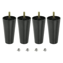 4.7 inch Plastic Round Tapered Furniture Legs, Set of 4 Replacement Furniture Couch Feet with M8 Hanger Bolts