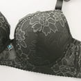 thumbnail image 4 of Women's Push Up Lace Bra - Underwire Thick Padded, Add 2 Cups Lift Up, Deep V Plunge Sexy Bra Green 42, 4 of 5