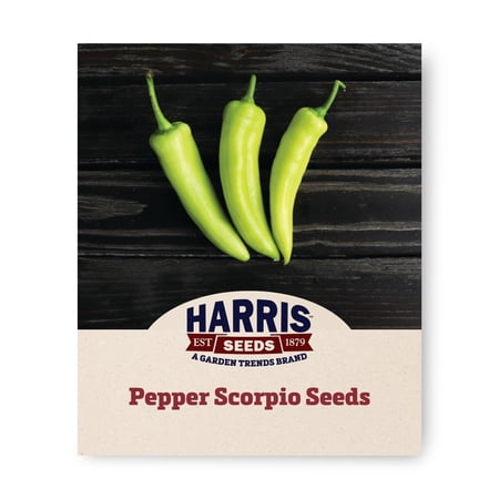 Harris Seeds Scorpio F1 Hot Banana Pepper Bright Yellow-Green Peppers 250 Count
