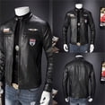 thumbnail image 4 of Txlixc Chaqueta de cuero para hombres Txlixc  moda, 4 of 8