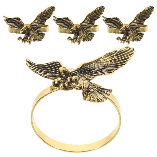 KAKOWELY 4Ud Para Servilletas De Metal Águila Color Dorado Para De