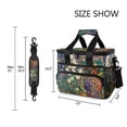 thumbnail image 3 of FORMRS Insulated Cooler Bag 24 Cans Capacity Soft Leakproof Lunch Box with Side Pockets, White Floral Garden, 3 of 7