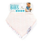 Primo Passi - 2Pk White/Pink Arrows Bandana Bib