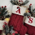 thumbnail image 5 of Letters Christmas Stocking New Knitting Christmas Tree Pendant Decorations For Home Xmas Gift Santa Hat Alphabet Christmas Socks, 5 of 5