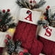 thumbnail image 5 of Medias navideñas con letras, nuevas decoraciones tejidas para el árbol de Navidad, colgantes para el hogar, regalo de Navidad, gorro de Papá Noel, calcetines navideños con letras del alfabeto, 5 of 5
