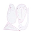 thumbnail image 4 of Shisuyan 4pcs Metric Ruler Plastic Fashion Metric Ruler Set Curve Pattern Grading Rulers Measure Sewing Tools Set for DIY Clothing, 4 of 8