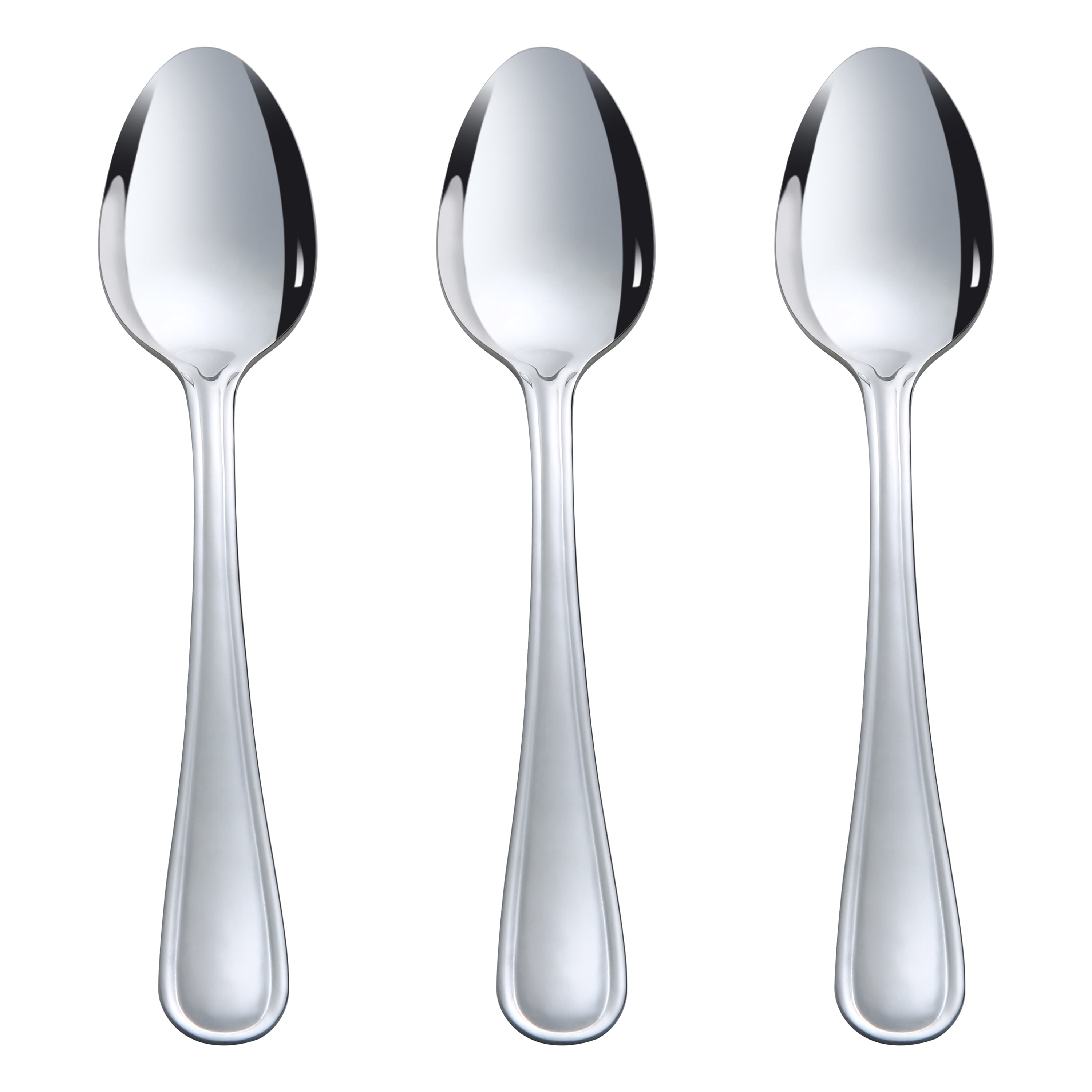 Mainstays Fleetline Stainless Steel Adult Teaspoon, 3-Piece Set