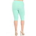 thumbnail image 3 of Women's Plus Size Lightweight Casual High Waist Solid Yoga Running Capri Leggings, 3 of 4