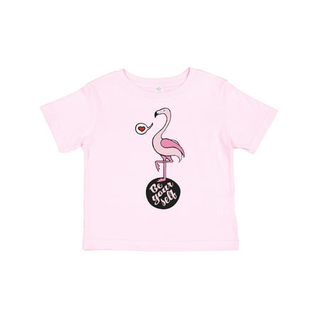 

Inktastic Be Yourself Flamingo Gift Toddler Boy or Toddler Girl T-Shirt