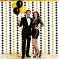 thumbnail image 1 of Graduation Party Star Rain Curtain - Black Gold Theme Decorations Eye-Catching Photo Backdrop Versatile Celebration Decor Reusable, JKODE, 1 of 9