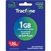 Tracfone $35 Smartphone 60-Day Plan, 750 Min/ 1000 Txt/ 1GB Data Direct Top Up