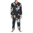 thumbnail image 3 of Lsque Space Pattern Long Sleeve Pajama Set for Men - Soft 2-Piece Sleepwear and Loungewear Set with Pockets, Comfy Nightwear-X-Large, 3 of 7