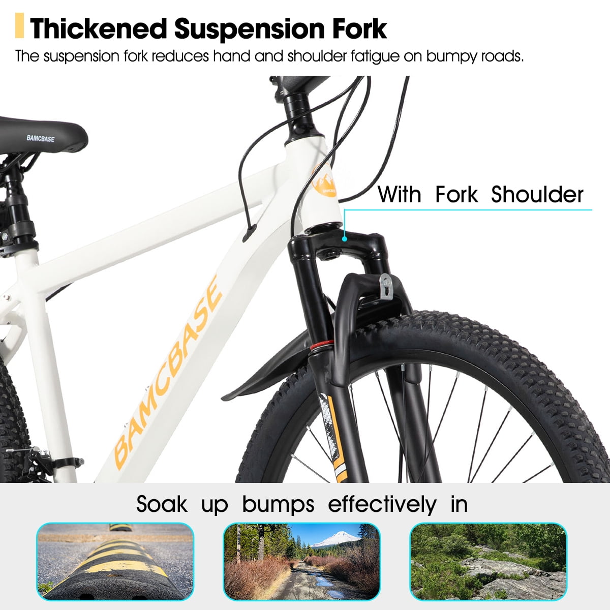 HILAND 27.5 Inch Mountain Bike, Mens and Womens Aluminum Frame MTB with 21 Speeds, Dis Brake, Hardtail Bicycle for Adults