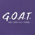 thumbnail image 6 of Wild Bobby Goat God Over All Things Inspirational/Christian Women Tri-Blend Racerback Tank Top, Purple Rush, Medium, 6 of 6