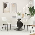 thumbnail image 2 of HOMCOM Dining Chairs Set of 2, Upholstered Kitchen Chairs with Backrest, 2 of 10