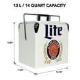 thumbnail image 7 of Miller Lite Retro Ice Chest Cooler with Bottle Opener 13L (14 qt), White and Blue, 7 of 7