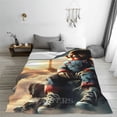 thumbnail image 2 of Lsque Chucky Pattern Fuzzy Fleece Throw Blanket Extra Large,Super Soft,Fluffy and Warm Blankets for Couch,Bed,All Season Use (50"x40"), 2 of 7