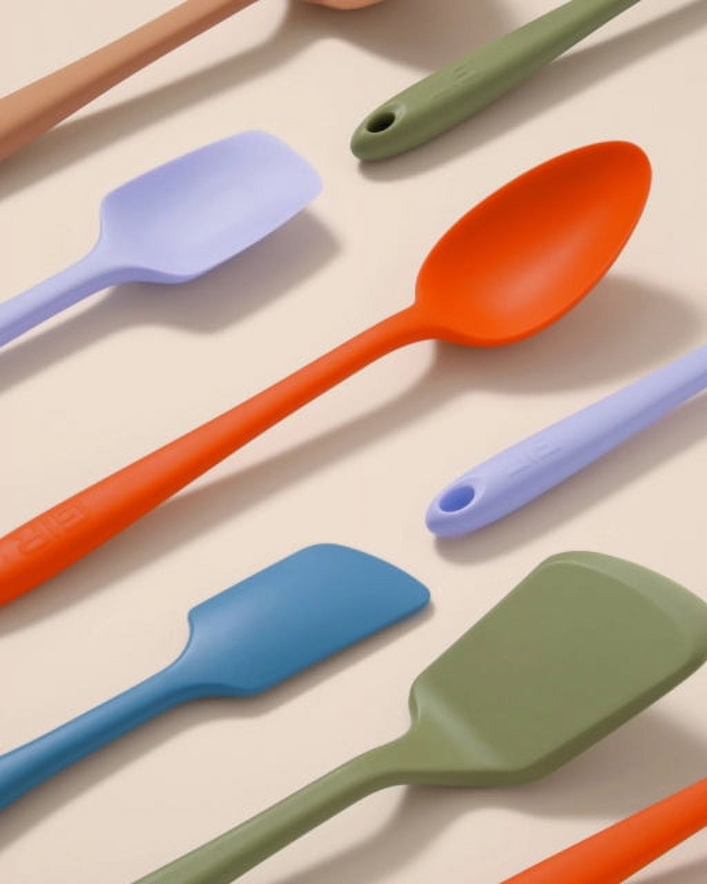GIR Get It Right 10 Piece Ultimate Silicone Cooking Utensils Set 425°F Heat Resistant Spatula, Ladle, Flip, Spoon, Whisk, Spoonula & Peeler, Mediterranean