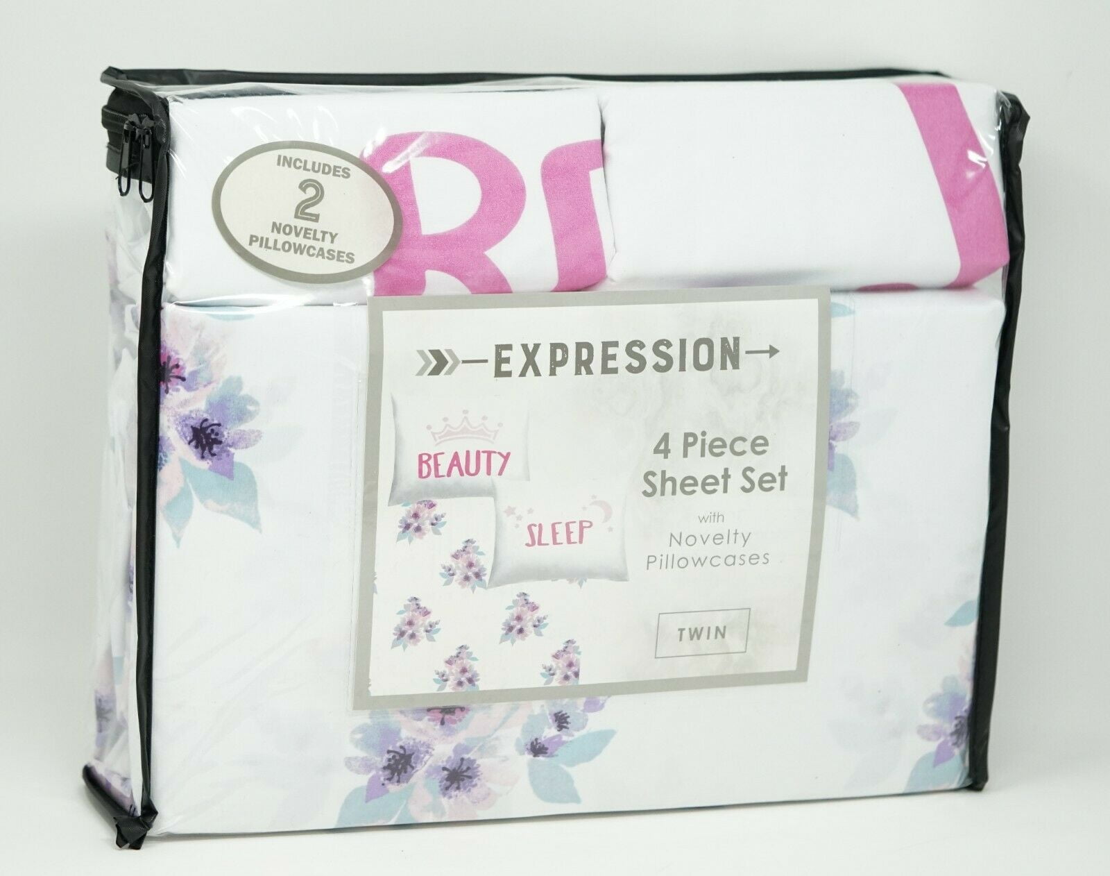 Photo 2 of Twin 4 pcs Set Sanders Expressions 4-Pc Wrinkle-Free Beauty Sleep Floral Sheet Set TWIN -