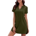 thumbnail image 1 of LSLJS Nouvelle Robe de Plage Européenne et Américaine pour Femmes, Robe à Manches Courtes Col en V et Cheville, Robe d'Été de Plage, 1 of 5