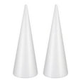 thumbnail image 1 of 12 Amosfun 2Pcs White Cones Arts And Crafts Cone Shaped Foams Handmade Craft Projects Christmas Tree Table Centerpiece Shape, 1 of 6