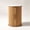 White+Beige, variant on Faux Marble End Table with Sliding Door, 17.3" Modern Round Nightstand with Fluted Detailing & Adjustable Shelve, Compact Side Table for Bedroom Living Room
