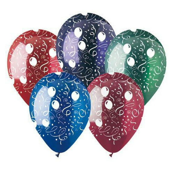 LOONBALLOON Misc-prints-patterns, 12″ ALL-ROUND FESTIVE STREAMERS