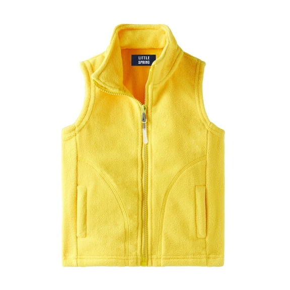 LittleSpring Boys Girls Fleece Vest for Kids Sleeveless Jackets Zip Up Outerwear 2-10 Years