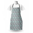 thumbnail image 3 of Tropical Apron, Graphical Illustration of Hawaiian Leaves Exotic Foliage, Unisex Kitchen Bib with Adjustable Neck for Cooking Gardening, Adult Size, Pale Seafoam Pale Pink, by Ambesonne, 3 of 4