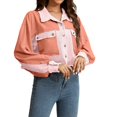 thumbnail image 6 of Light Jackets for Women Summer, Yigetop Women's Cropped Knit Jacket Casual Fashion Top Loose Lightweight Light Weight Jackets Womens Light Pink M, 6 of 9
