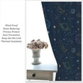 thumbnail image 5 of Outer Space Galaxy Curtains, Boys Kids Cartoon Universe Starry Sky Planets Moon Colorful Stars Print Window Drapes for Bedroom Living Room 84x84in, 5 of 6