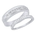 thumbnail image 2 of AFFY Round Cut White Natural Diamond His & Hers Wedding Band Set in 14K White Gold (0.5 Cttw) By, 2 of 2