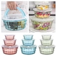 thumbnail image 7 of 3-Piece Clear Cereal Storage Containers - Airtight Oatmeal Canisters with Lids for Pantry Organization and Visible Food Inventory Management(Pink), 7 of 7