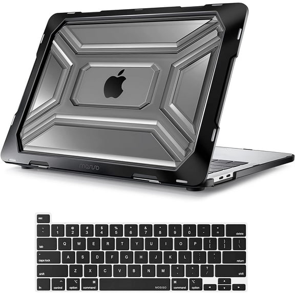 MOSISO Compatible with MacBook Pro 13 inch Case M2 2025 2024 2023 2022 2021 2020 A2338 M1 A2289 A2251 with Touch Bar, Heavy Duty Plastic Hard Shell Case with TPU Bumper&Keyboard Cover