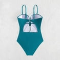 thumbnail image 5 of fheaev Full Piece Swimsuit for Women Deep V Cut Out Monokini High Cut Cheeky One-Piece Design Padded Push Up Summer Vacation Pool Party Swimwear, 5 of 9