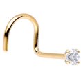 thumbnail image 1 of Solid 14K Gold Nose Screw with Diamond, 1 of 6