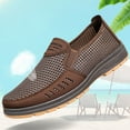 thumbnail image 4 of Men's Retro Mesh Breathable Casual Sneakers 7.5 Coffee, 4 of 8