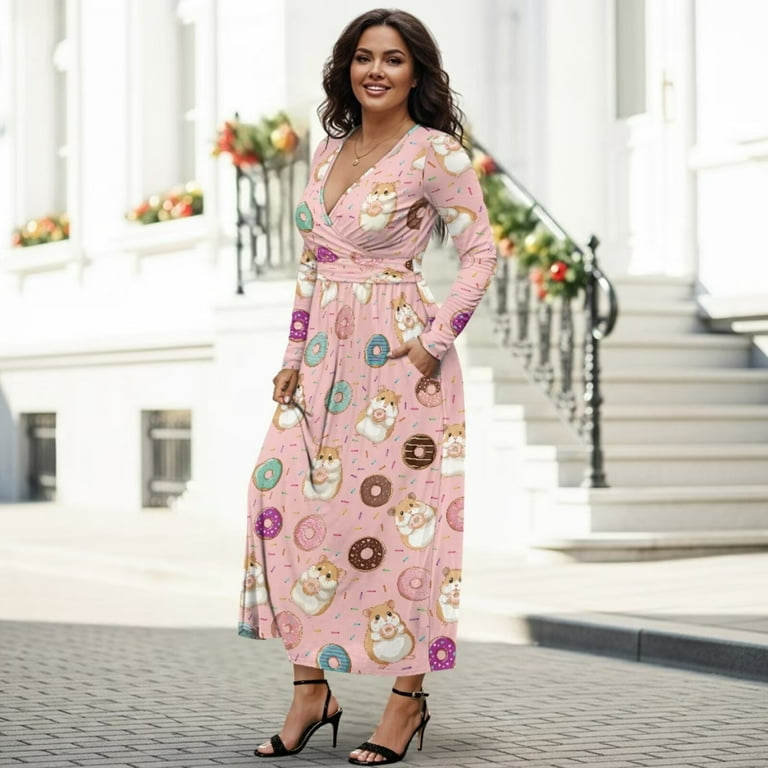 green emerald velvet dress Pink Bohemian Floral Print Tassel Tie Long Sleeve Flowy Mini Dress