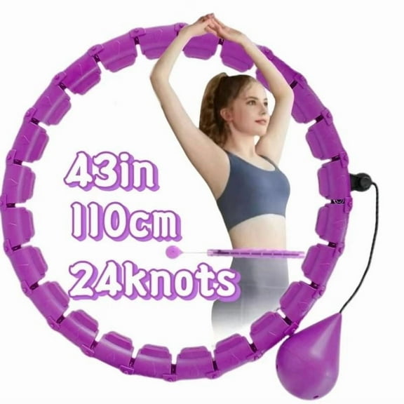 Smart Weighted Hula Hoop for Adults, 24 Detachable Links, 43 Inch Waist