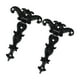thumbnail image 4 of 2 bisagras para puertas con tornillos. Kit de herrajes decorativos para sala de estar o joyería. Negro, 4 of 9