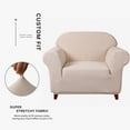 thumbnail image 5 of Enova Home Ultra Soft Stretch Fabric One Seater Chair Armchair Slipcovers Removable Anti-Dirty Fitted Furniture Protector (Ivory), 5 of 6