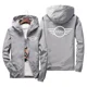 thumbnail image 3 of Chaqueta Bomber con capucha y cremallera para hombre, último estampado de patrón Mini Cooper, cortavientos informal Xipper, coche de moda, primavera y otoño, 3 of 5