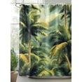 thumbnail image 2 of Fsddascl Green Tropical Tree Shower Curtain Set - 66" x 72" Washable Bathtub Curtain with 12 Hooks, Summer Leaves Plants Nature Scenery Waterproof Fabric Stall Shower Curtains for Bathroom/Bathtub, 2 of 6