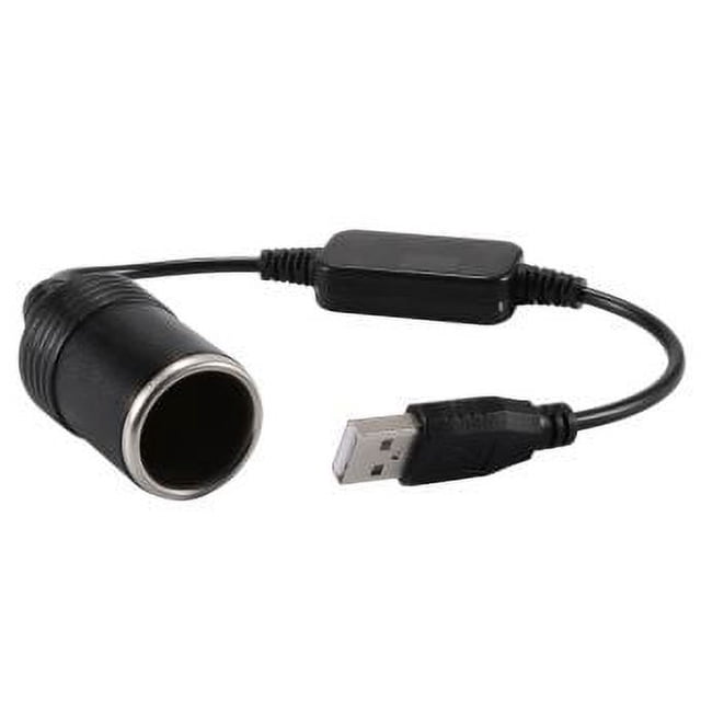 5V USB a 12V enchufe de encendedor de coche hembra Step Up Cable Adaptador convertidor de corriente MA1892