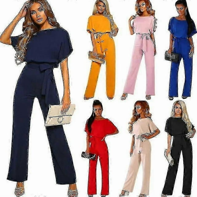 Womens Jumpsuit Casual Wide Legs Ladies Evening Party Long Playsuit-2025