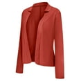 thumbnail image 2 of Aayomet Womens Casual Blazers Solid Long Sleeve Pocket Coat Outerwear Trench Coat (Red, XXXXL), 2 of 5