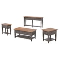 thumbnail image 2 of Sunset Trading Dakota 4PC Rectangle Coffee Table Set w Console Brown Gray Wood, 2 of 10