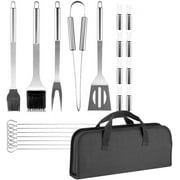 Baker Boutique BBQ Accessories, 20Pcs Grill Tools Set, Stainless Steel Barbecue Tool Sets